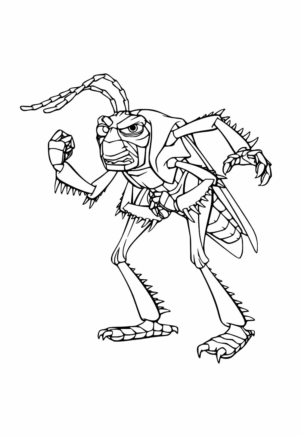 Desenhos VIda de Inseto Pintar - Gafanhoto