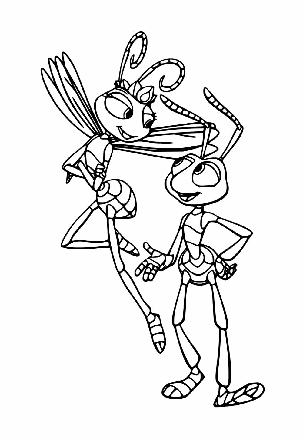 Desenho de Vida de Inseto para colorir