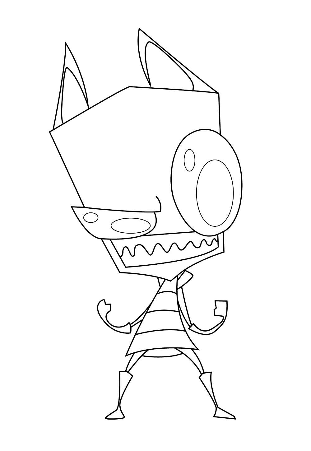 Desenho do Invasor Zim para colorir