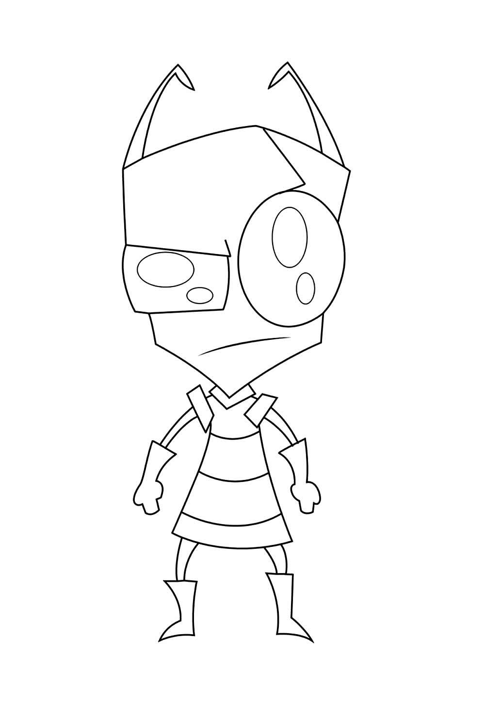 Invasor Zim para colorir