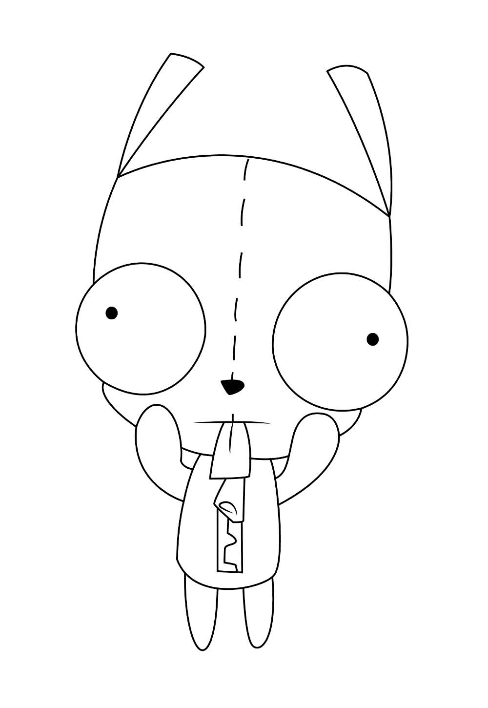 Desenho do Invasor Zim para colorir