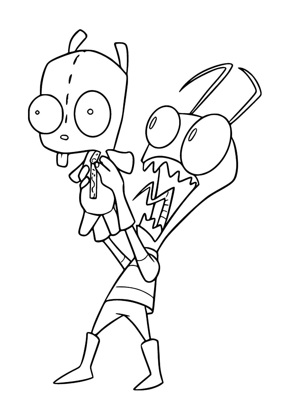 Desenho do Invasor Zim para colorir