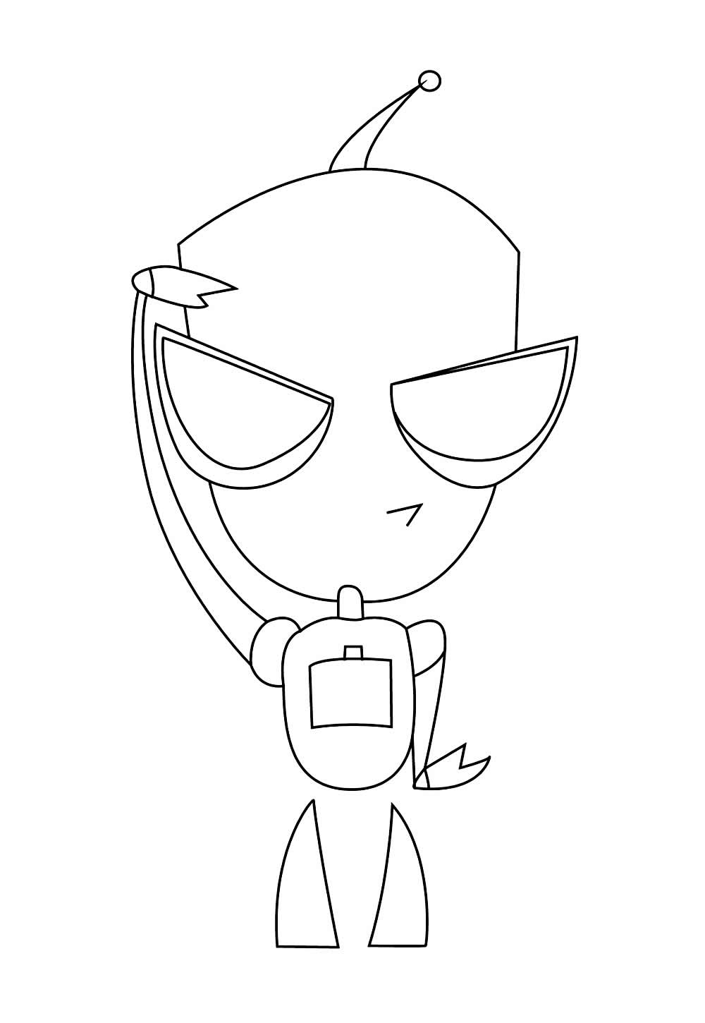 Invasor Zim para colorir