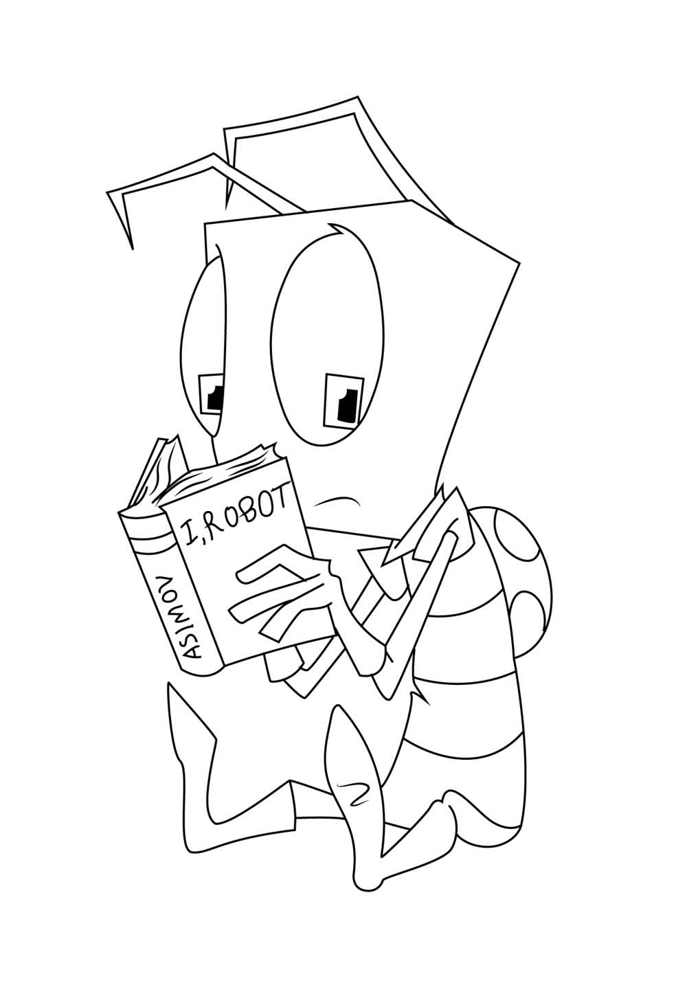 Desenho do Invasor Zim