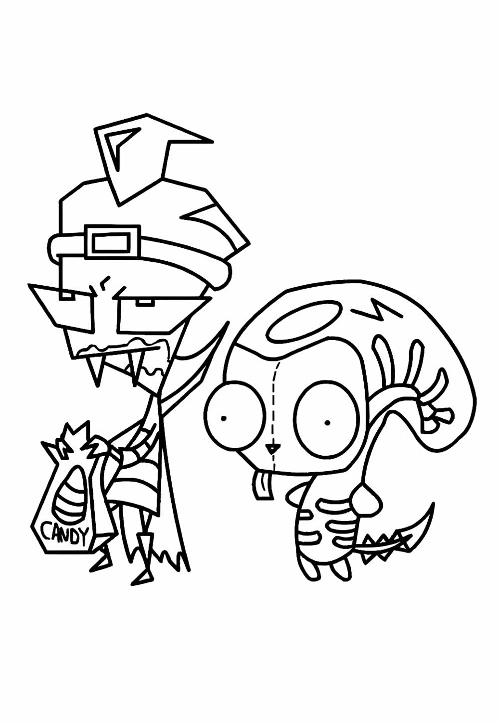 Desenho Invasor Zim