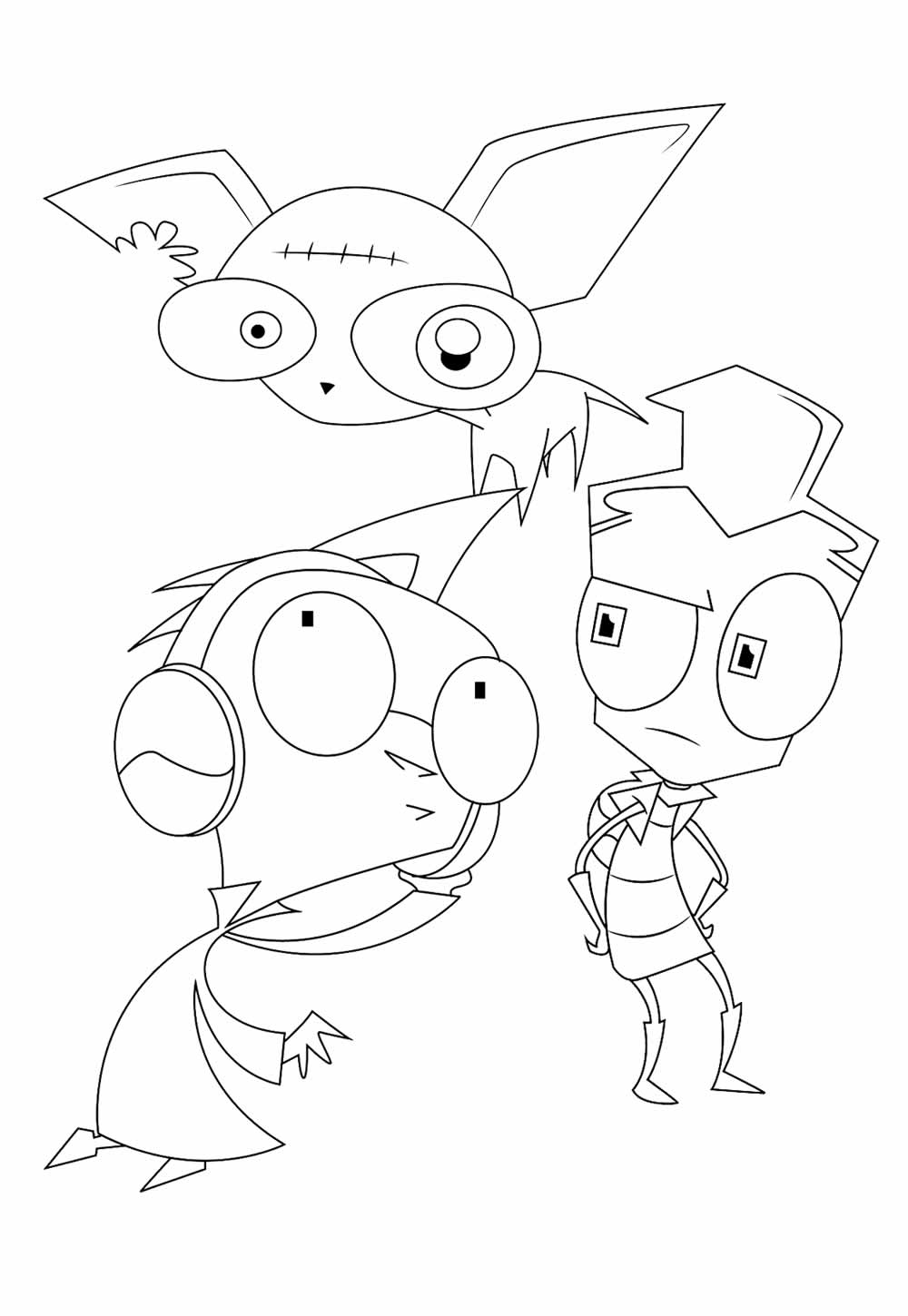 Desenho Invasor Zim Colorir