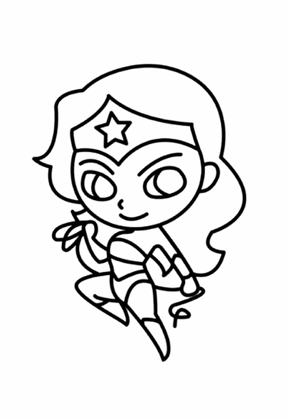Desenho da Mulher-Maravilha para colorir - Baby