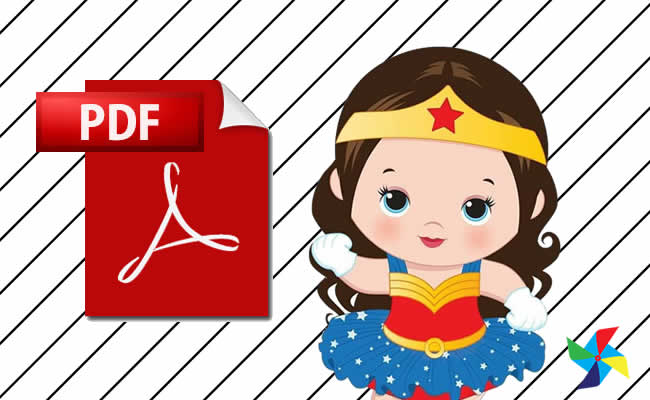 Desenhos da Mulher-Maravilha Baby em PDF