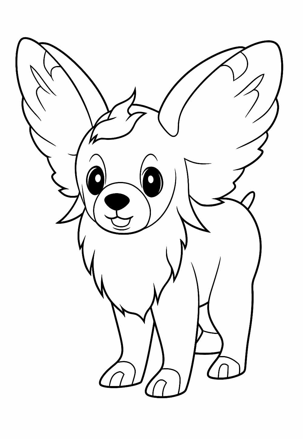 Desenho de Animal Kawaii para colorir