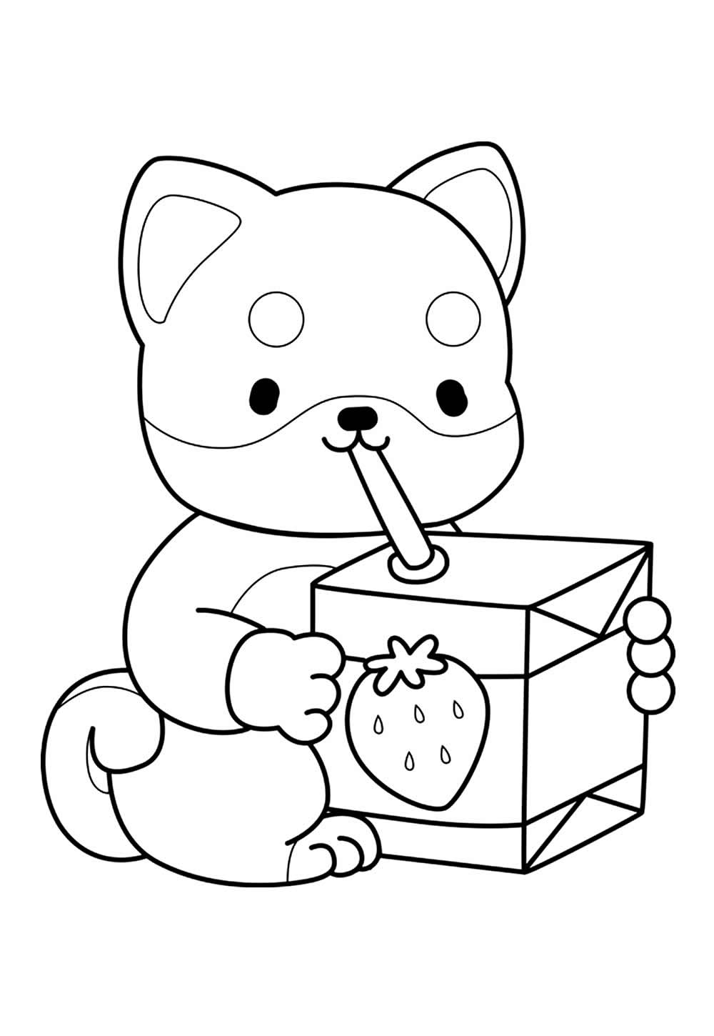 Desenho de Gato Kawaii
