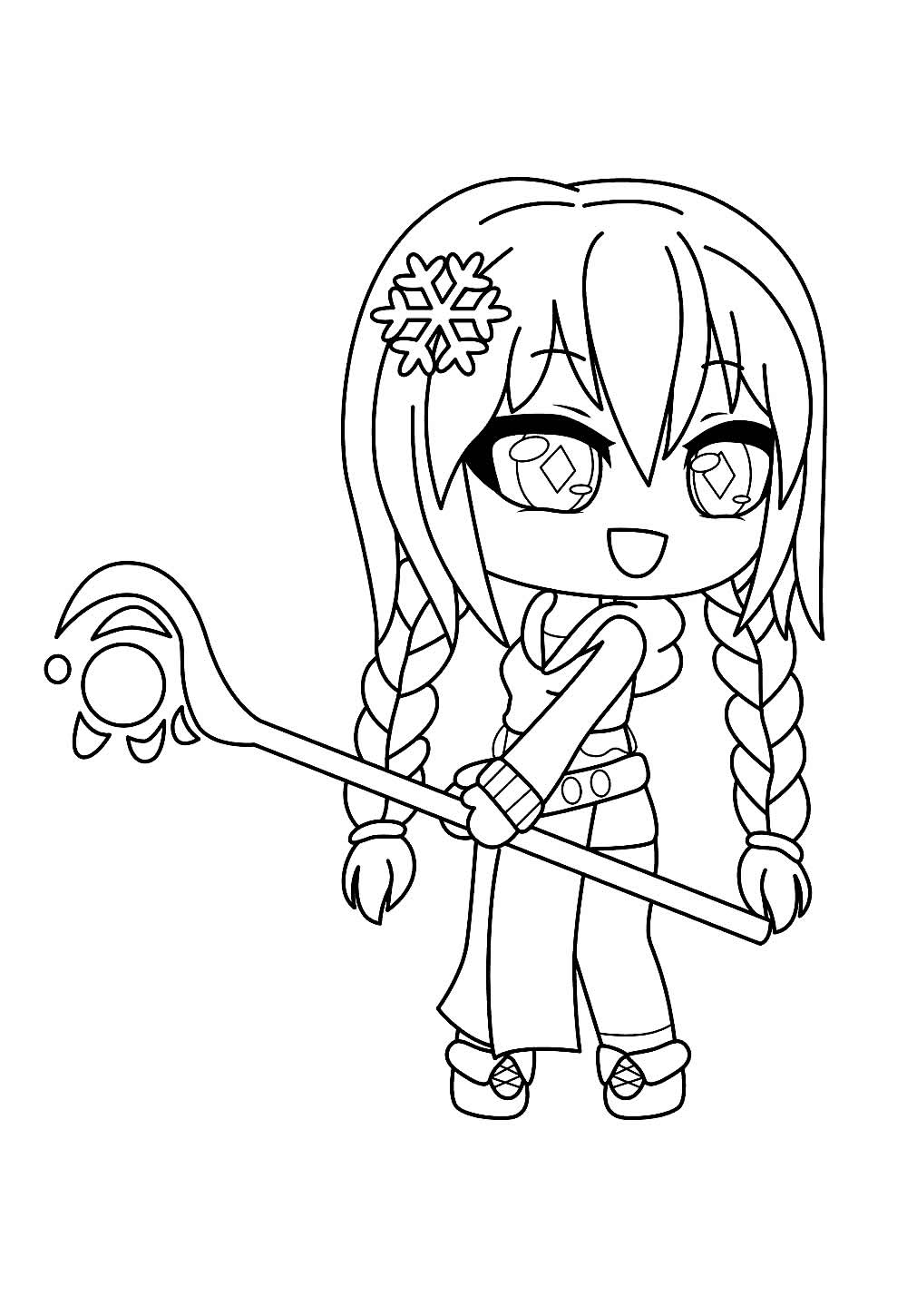 Anime Kawaii para colorir