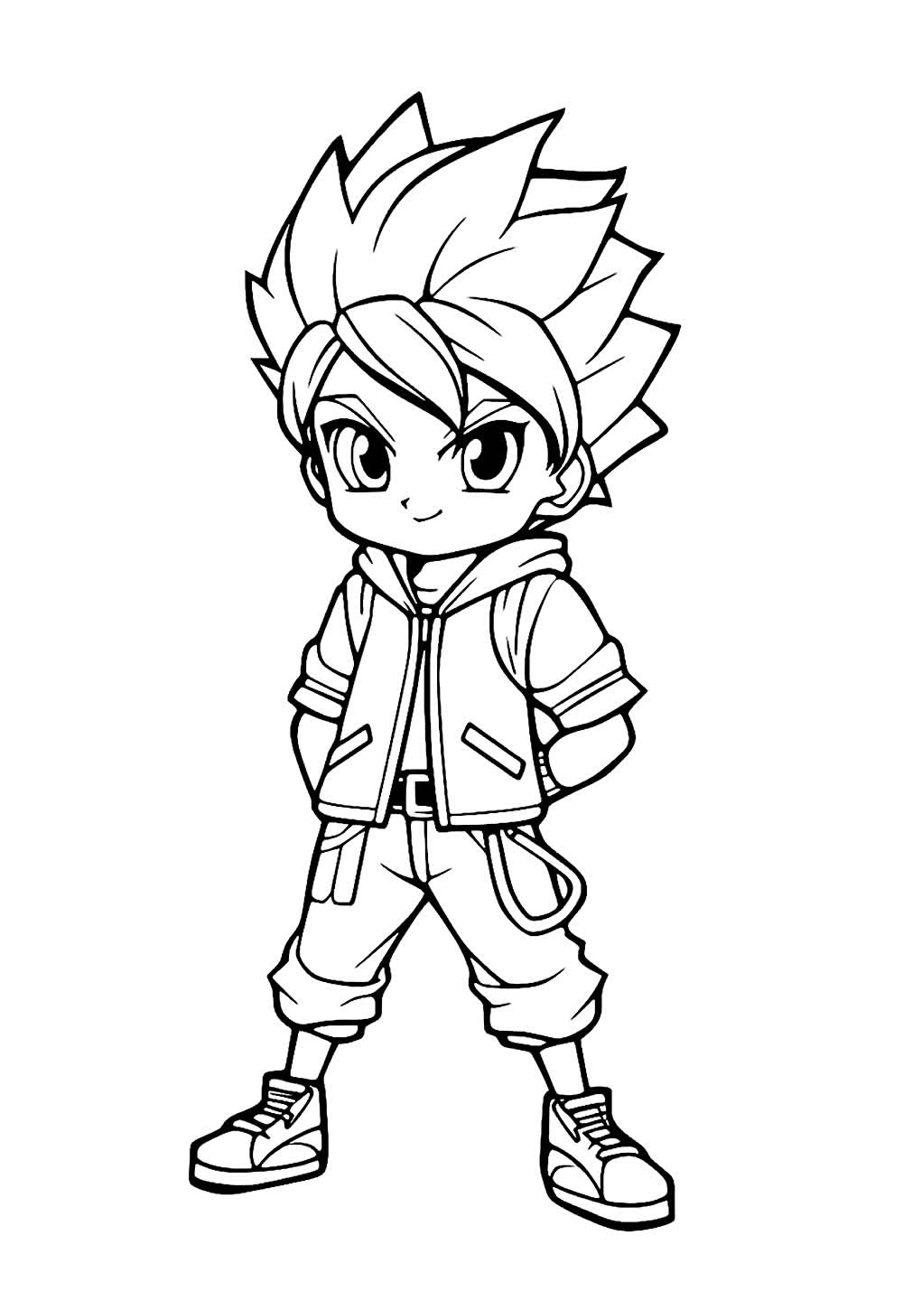 Desenho de Anime Kawaii para colorir