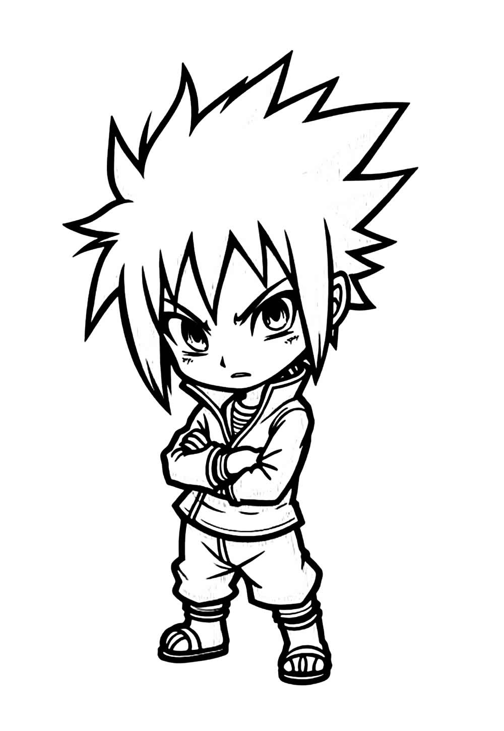 Desenho de Anime Kawaii para colorir