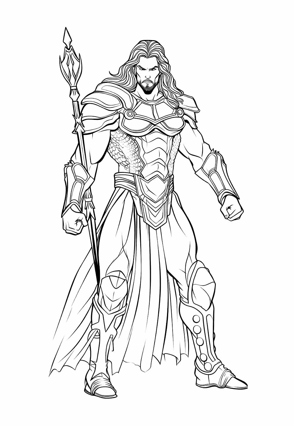 Desenho do Aquaman para pintar