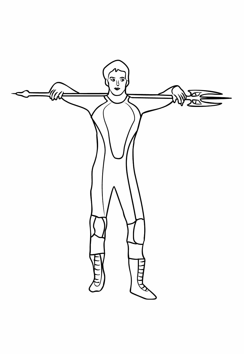 Desenho do Aquaman para colorir