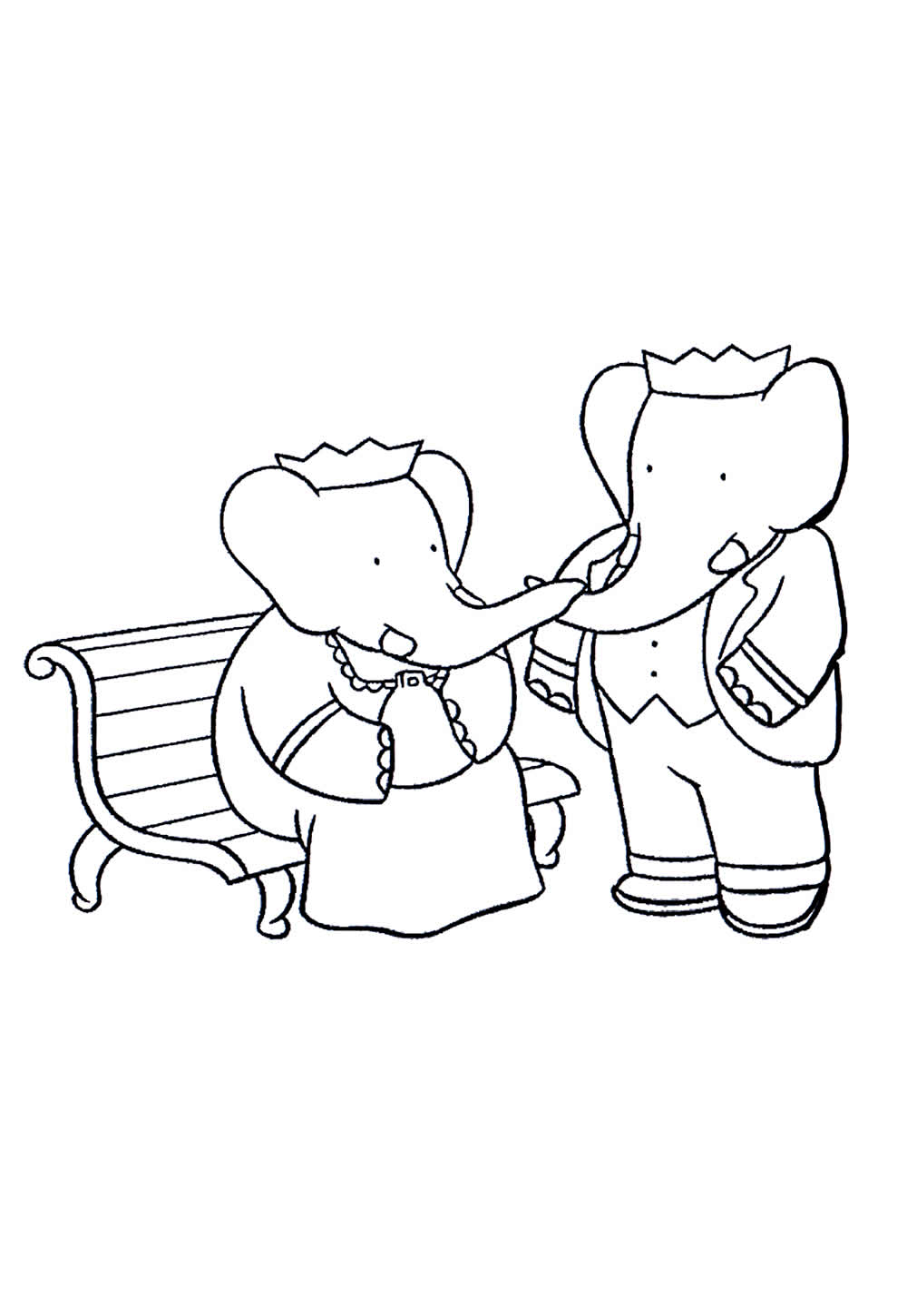 Desenho Elefante Babar