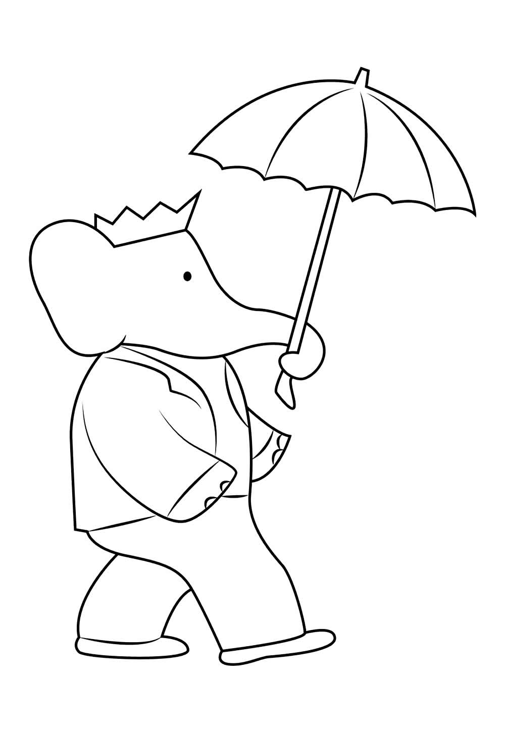 Desenho Elefante Babar Colorir