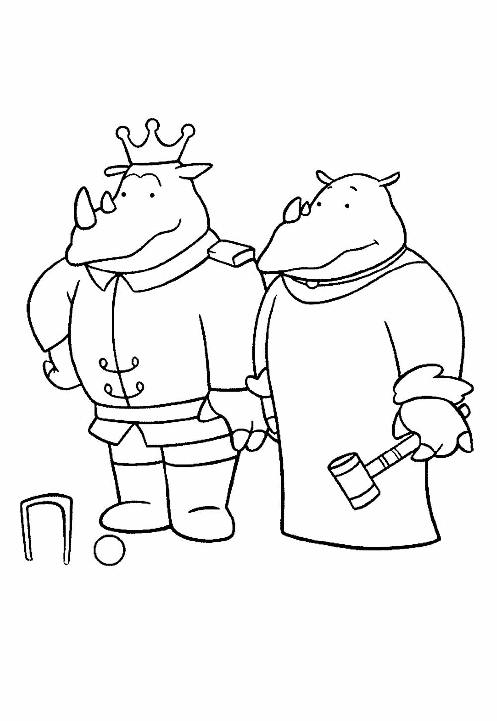 Desenho de Babar para pintar