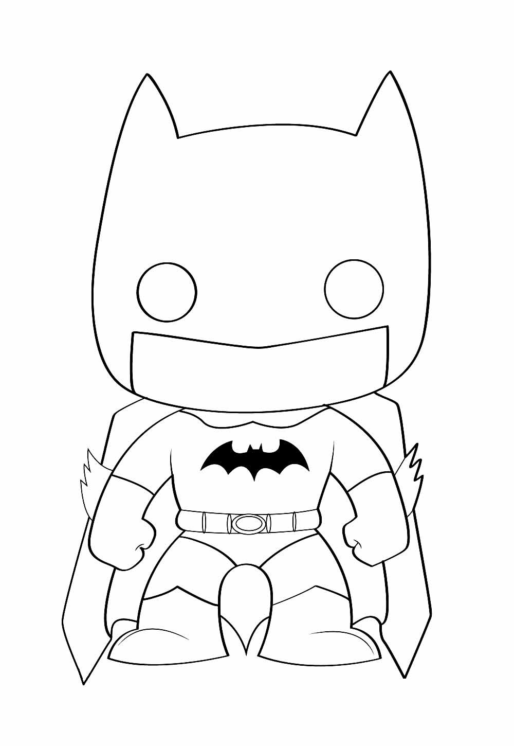 Desenho de Batman Baby para pintar
