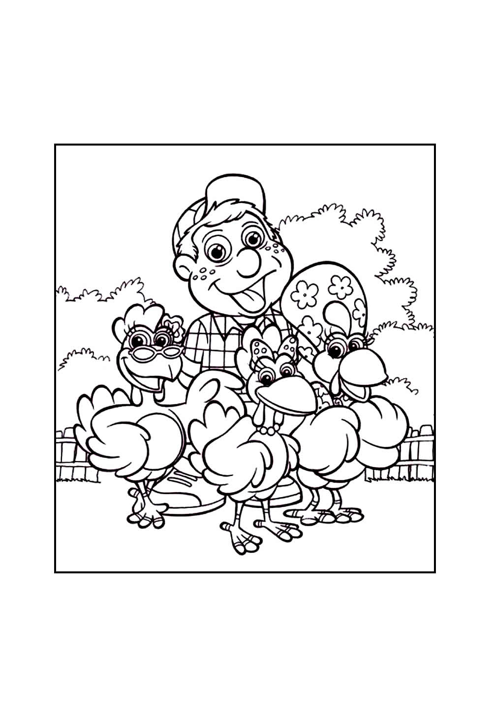 Desenho de Cocoricó para pintar