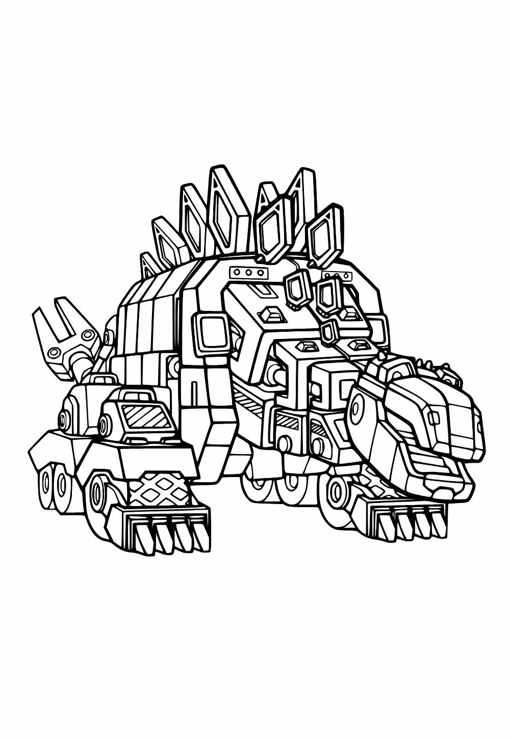 Desenho de Dinotrux para colorir e pintar