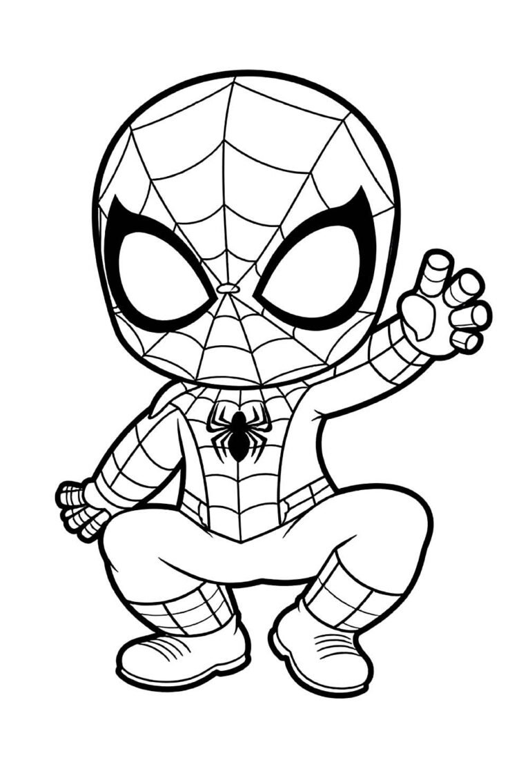 Desenhos de Homem-Aranha Baby para colorir - Bora Colorir