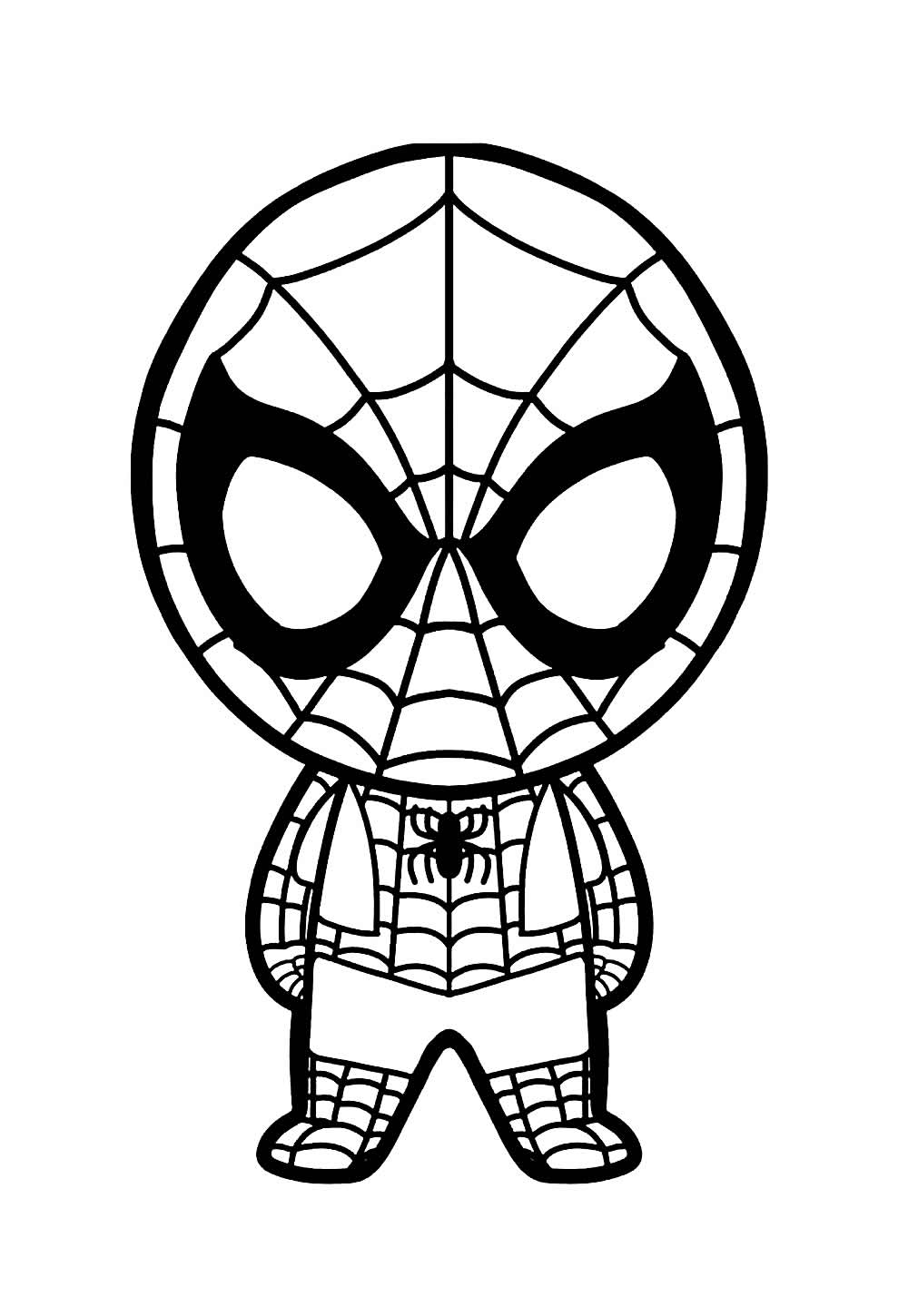 Desenho do Homem-Aranha Baby para colorir