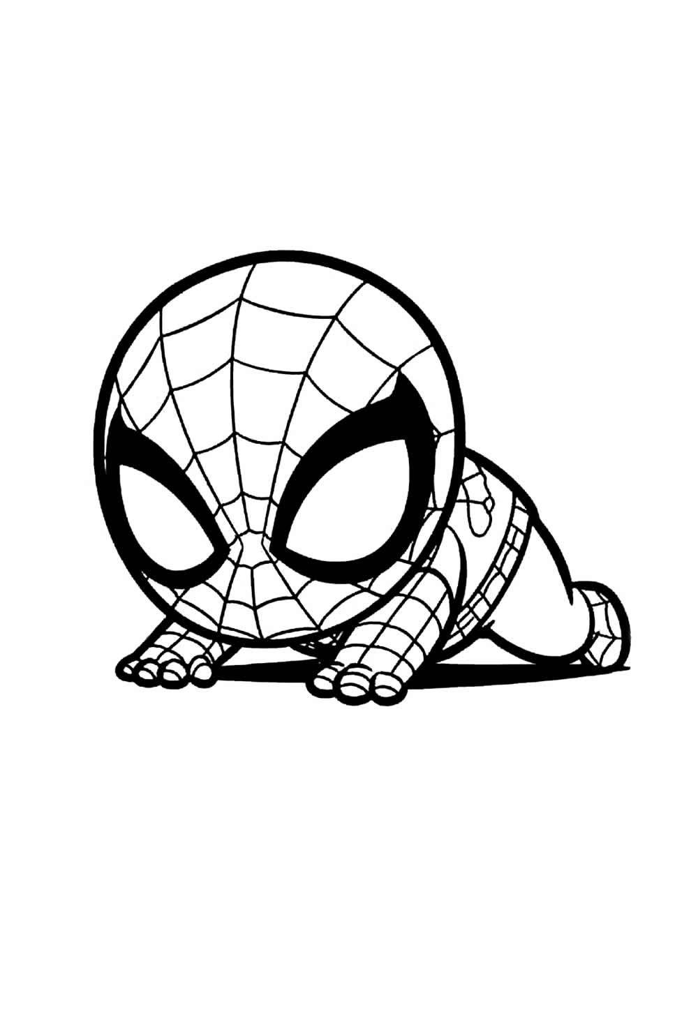 Homem-Aranha Baby para colorir