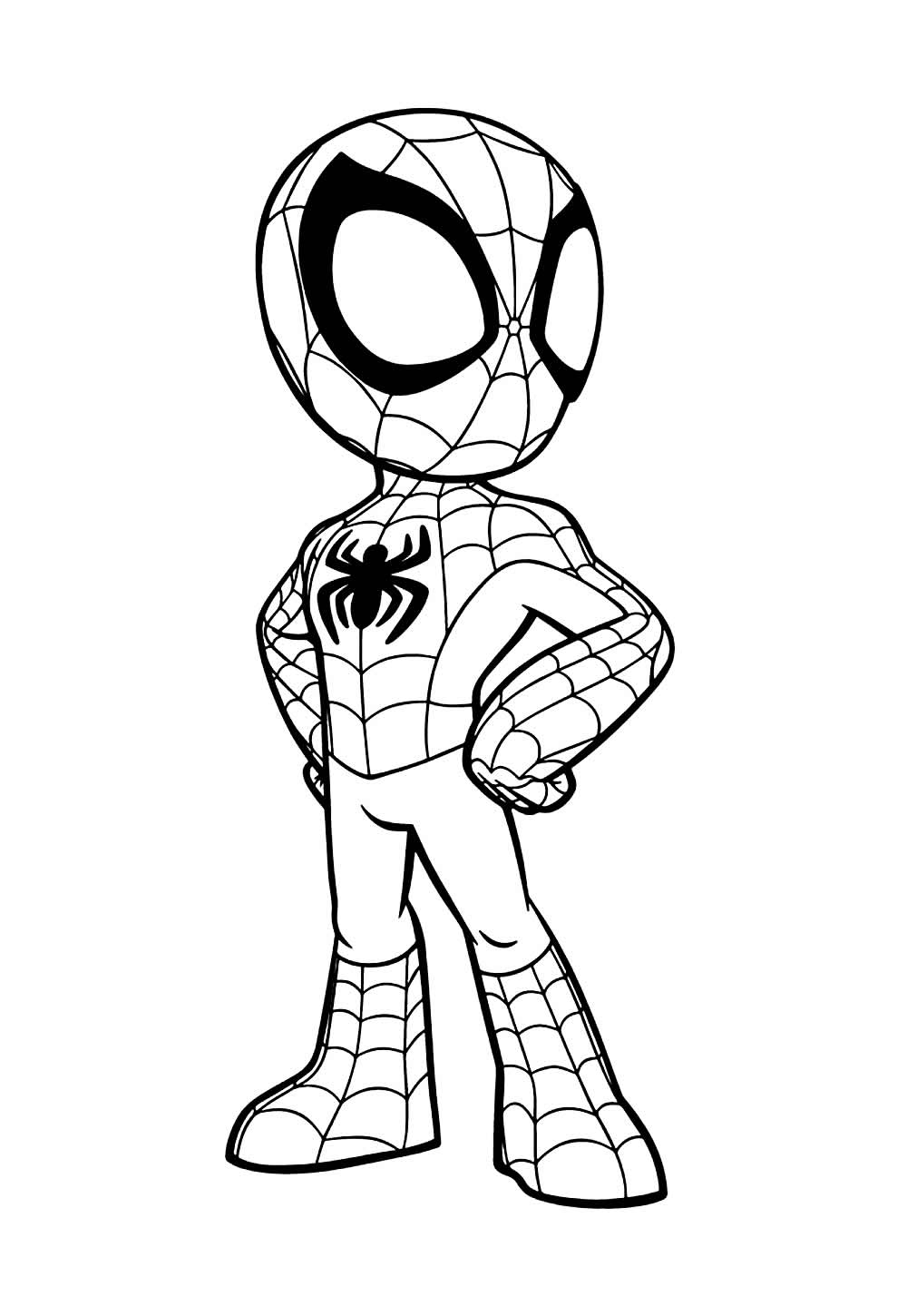 Desenho do Homem-Aranha Baby para colorir