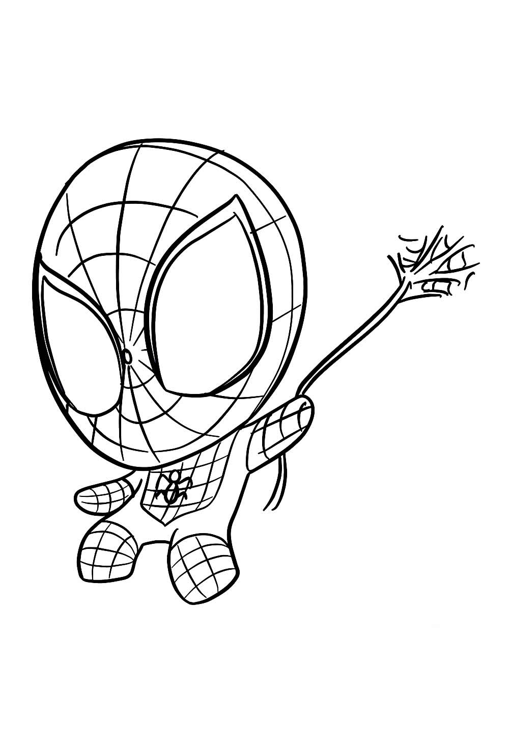 Homem-Aranha Baby para colorir