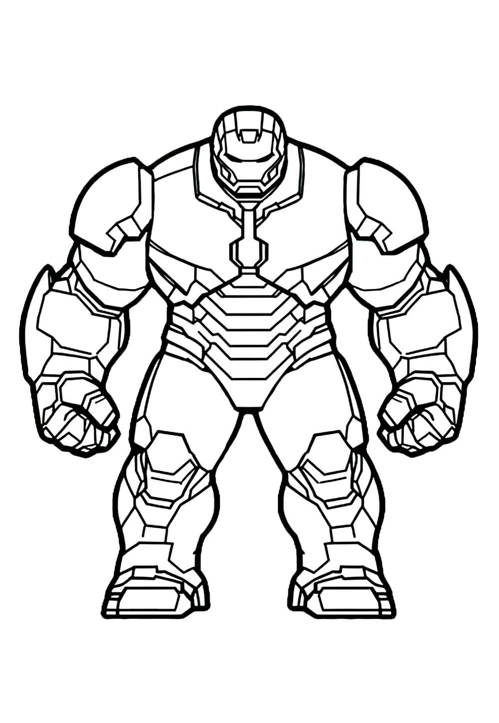 Desenho do Hulkbuster para pintar