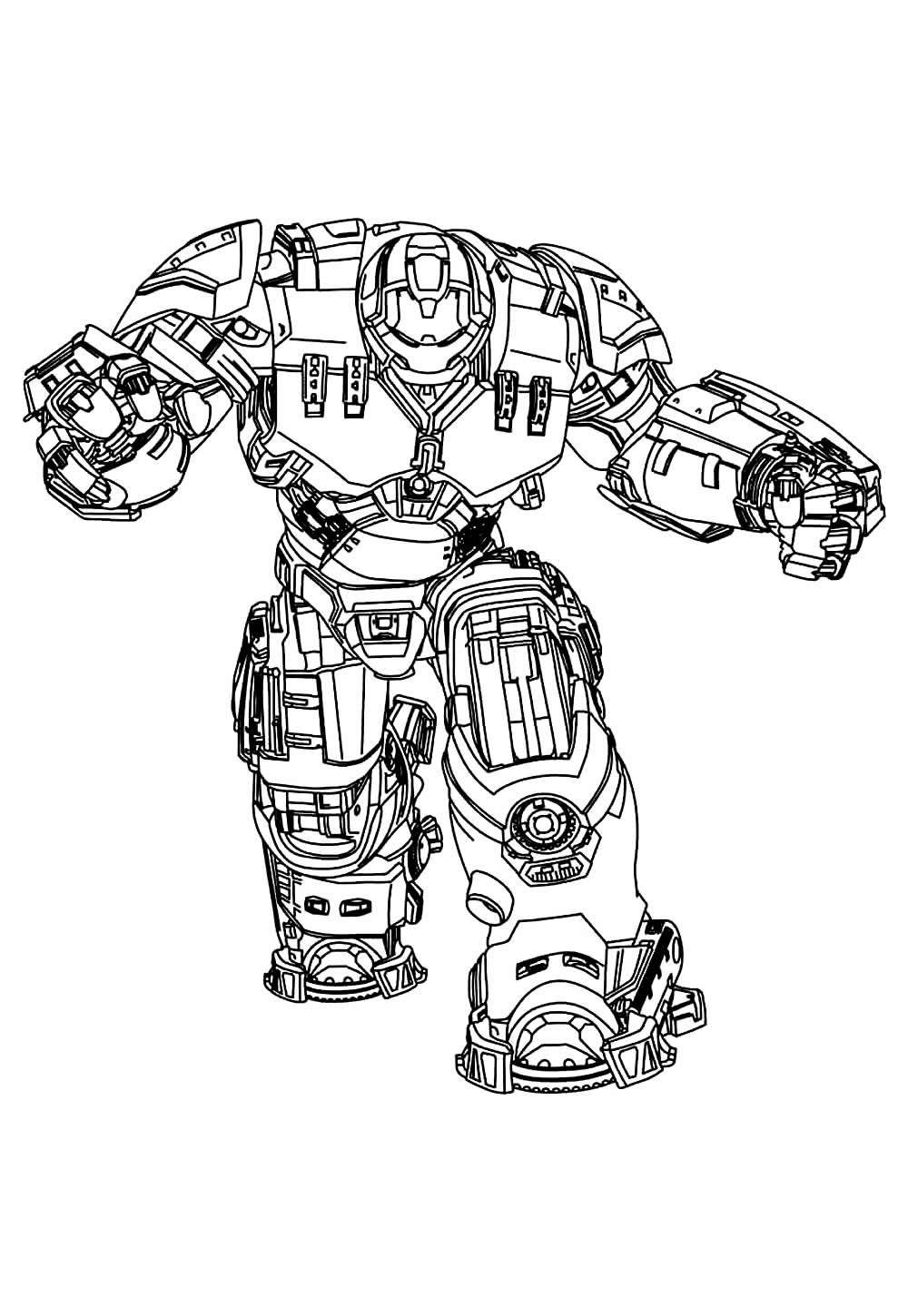 Desenho do Hulkbuster para colorir