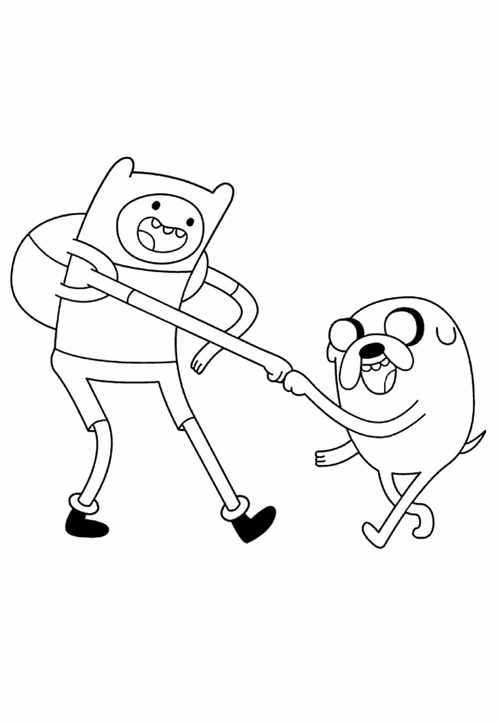 Desenhos de Finn e Jake para pintar
