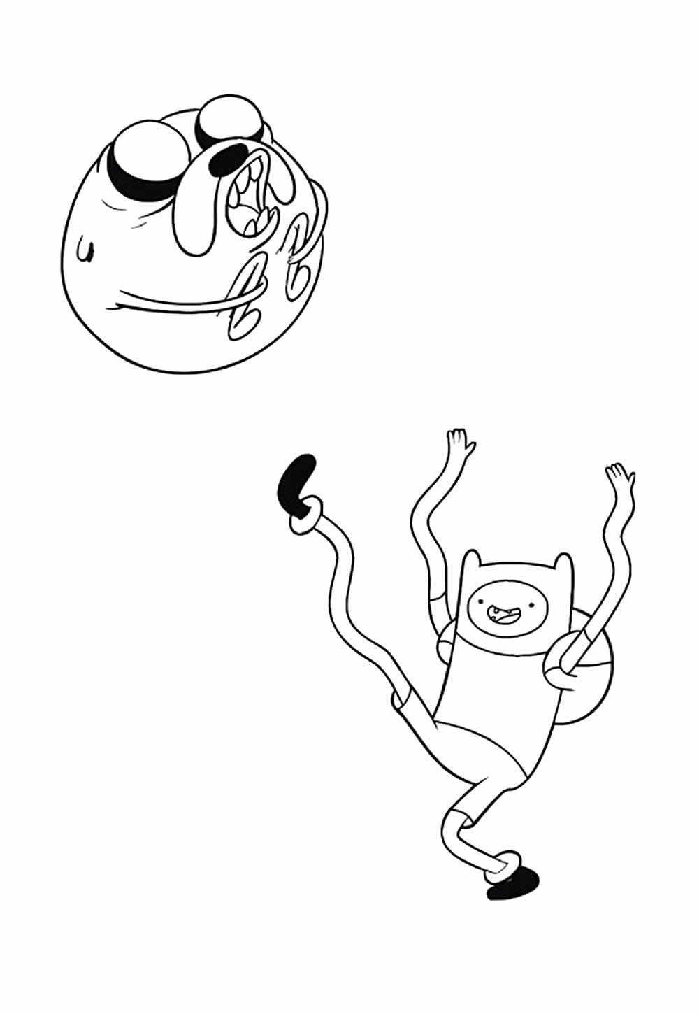 Desenhos de Finn e Jake para colorir