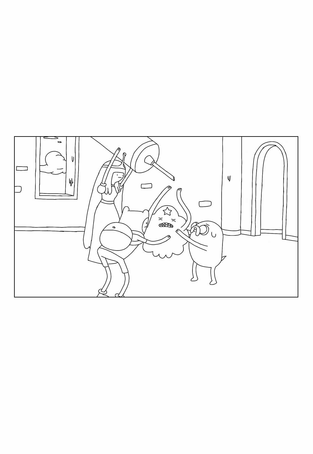 Finn e Jake para colorir