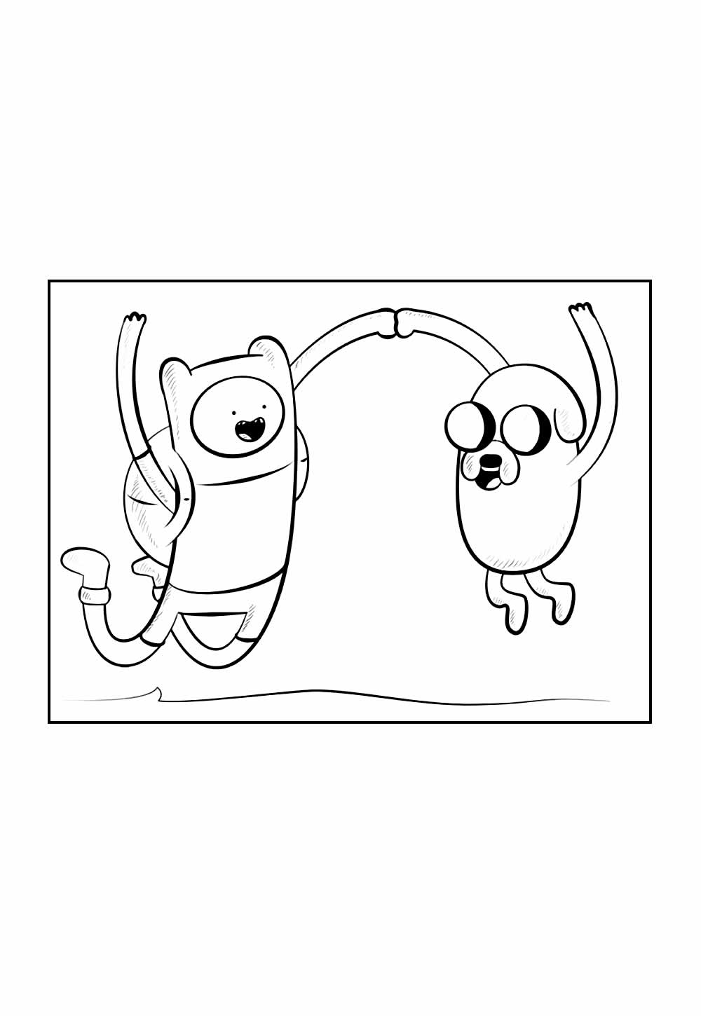Desenhos de Finn e Jake para pintar
