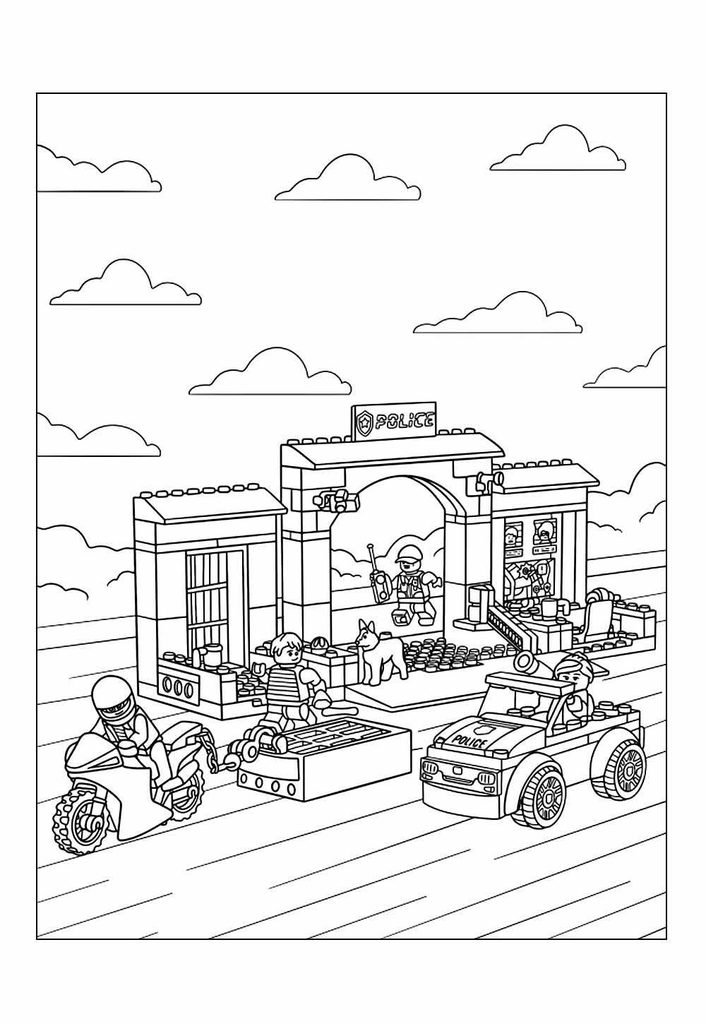 Desenho de Lego Aventuras na Cidade