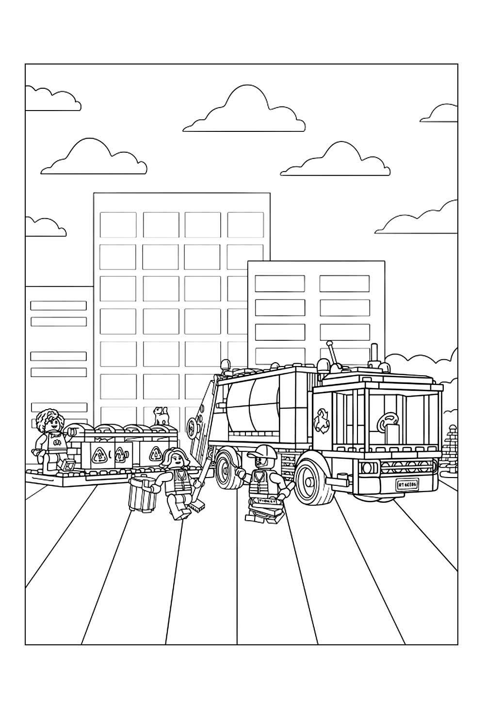 Desenho de Lego Aventuras na Cidade