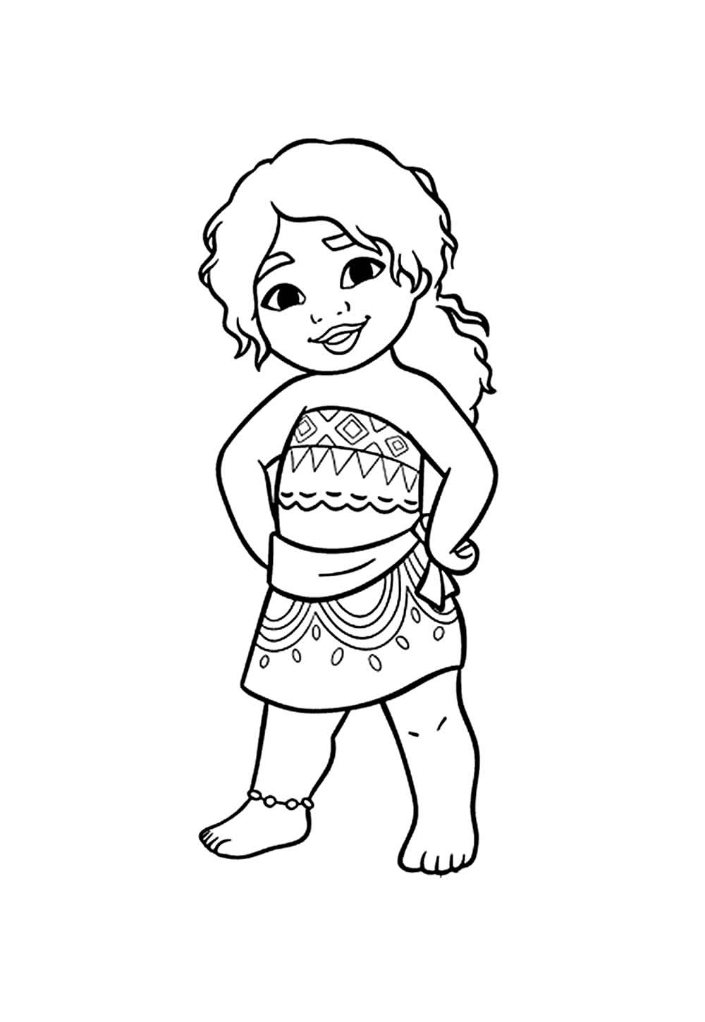 Desenho da Moana Baby para imprimir