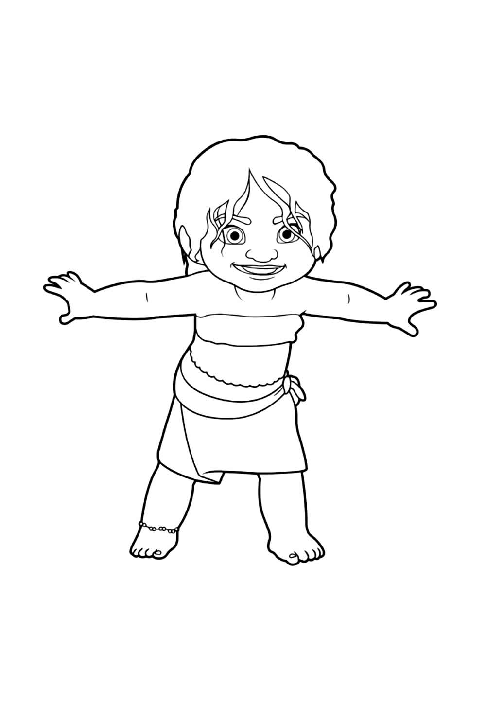 Desenho da Moana Baby para colorir