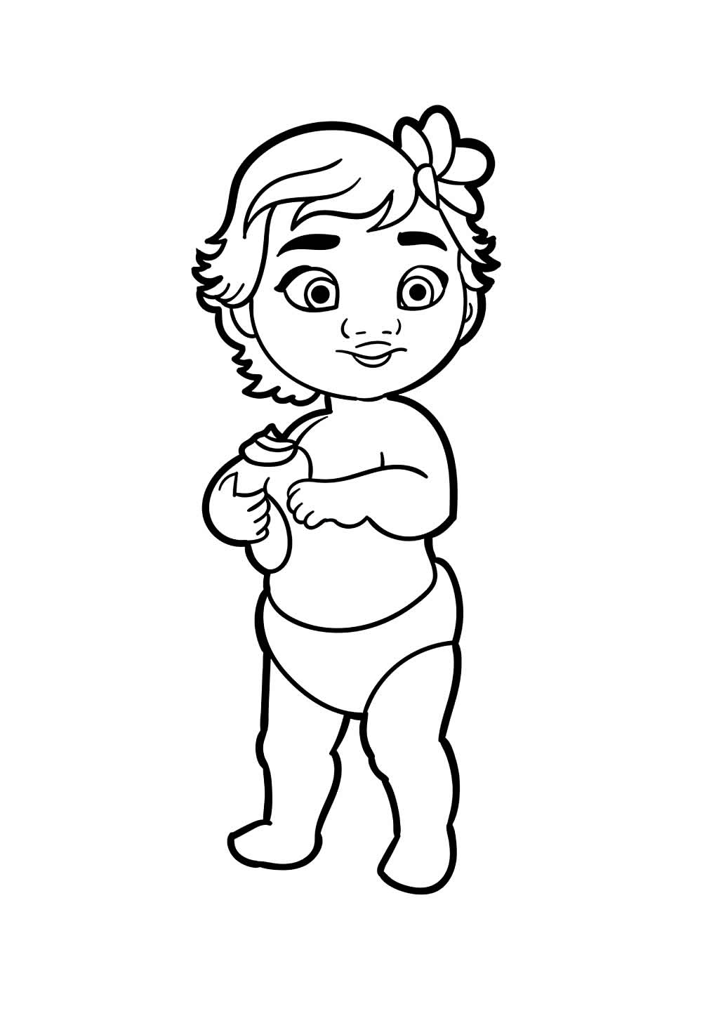 Moana Baby para colorir
