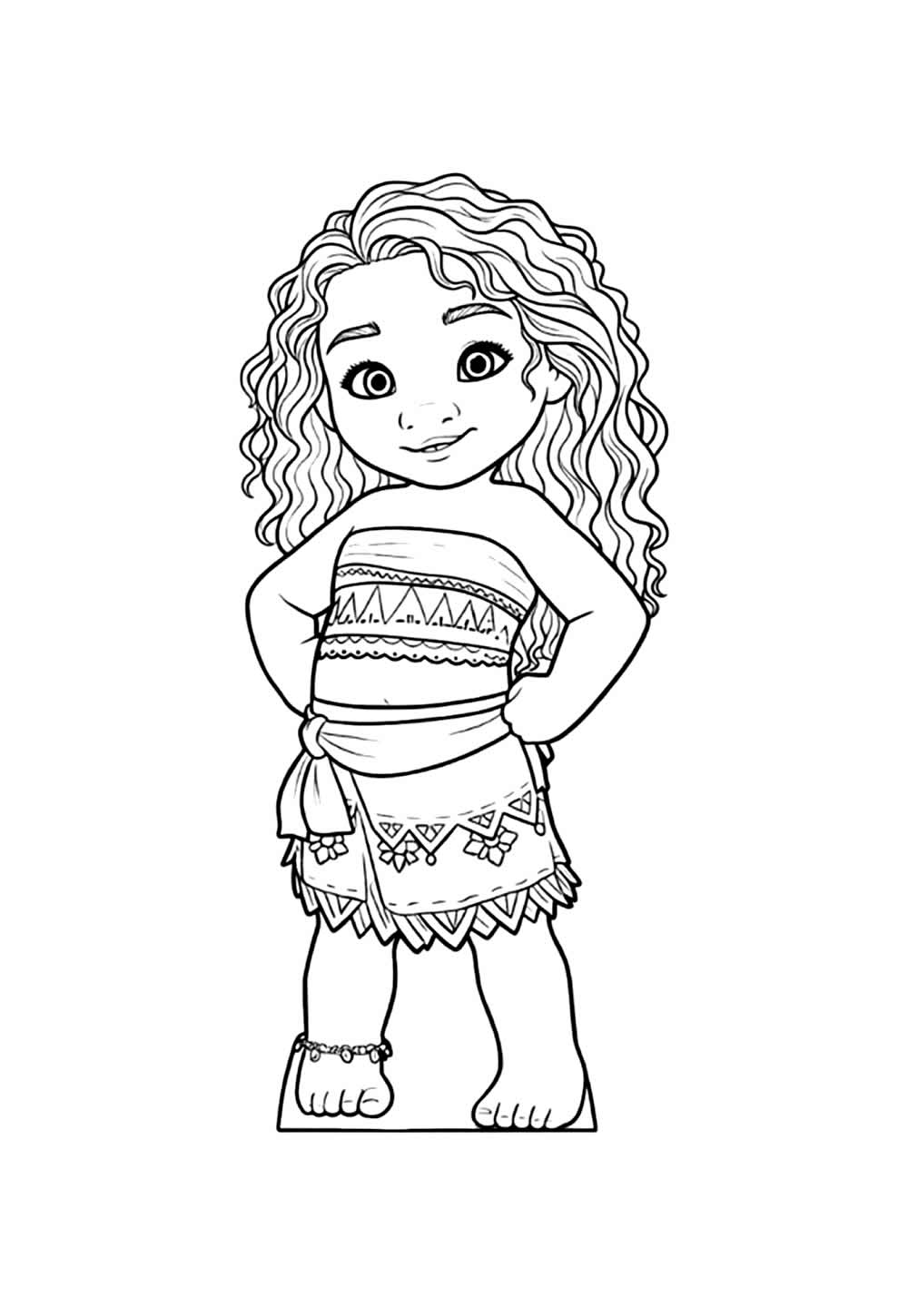 Desenho da Moana Baby para colorir