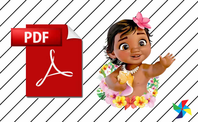 Desenhos da Moana Baby em PDF