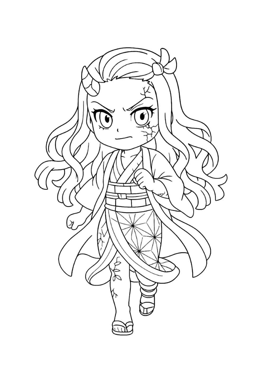 Nezuko para colorir