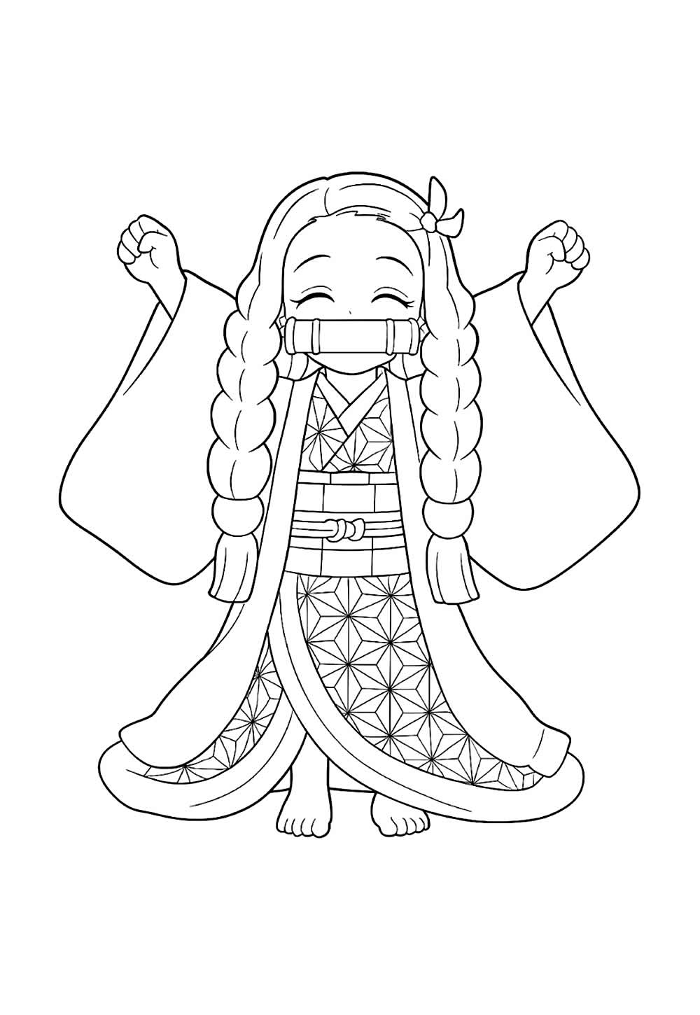 Nezuko para colorir