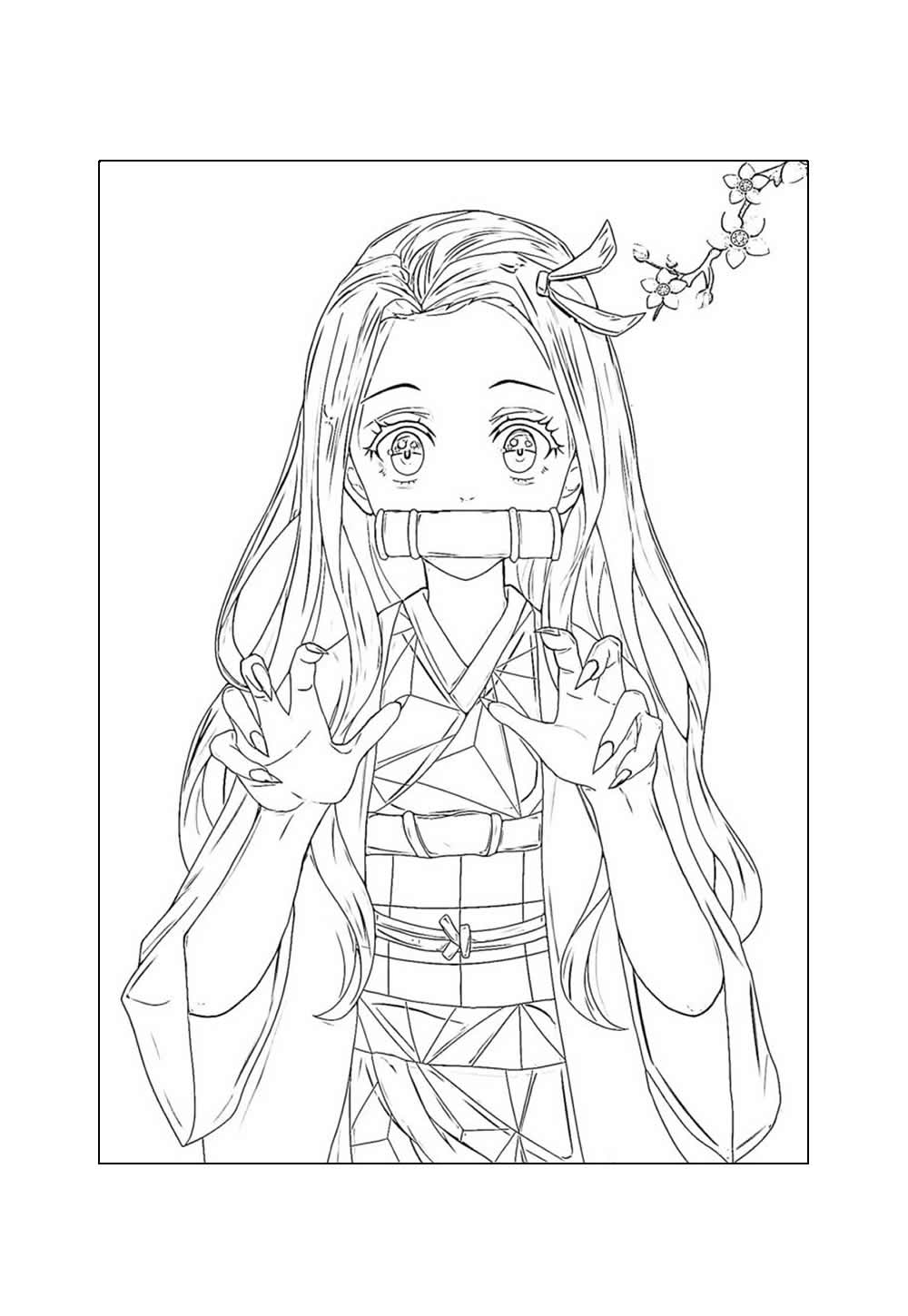 Desenho de Nezuko - Demon Slayer