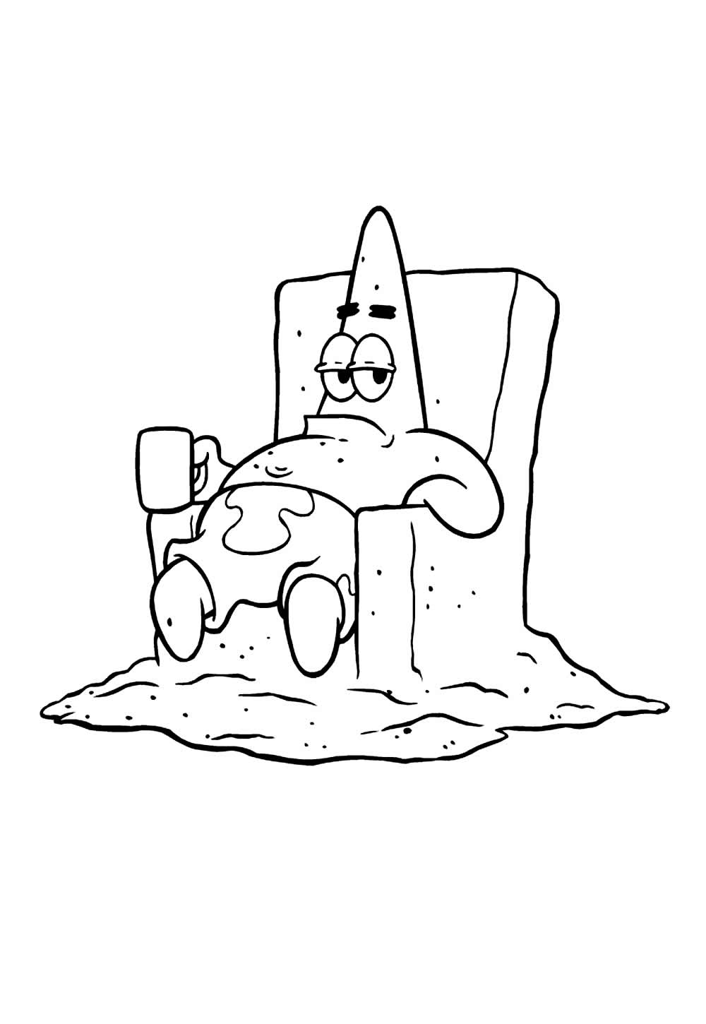 O Show do Patrick Estrela para colorir