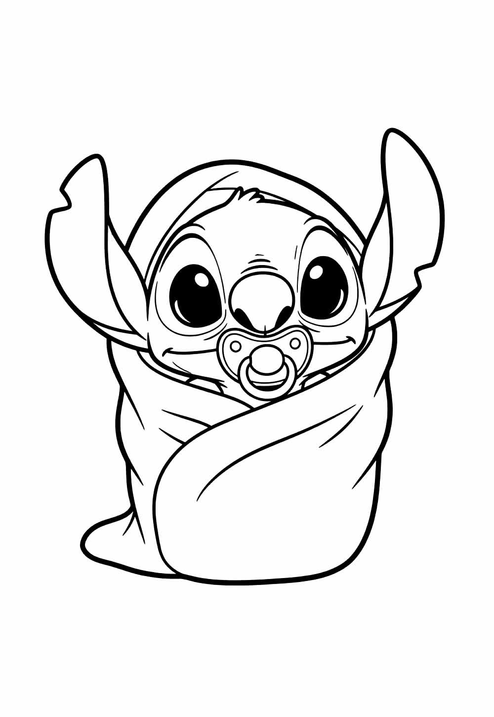 Desenho de Stitch Baby para colorir
