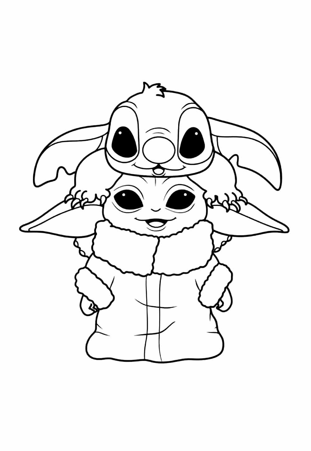 Desenho de Stitch Baby para colorir