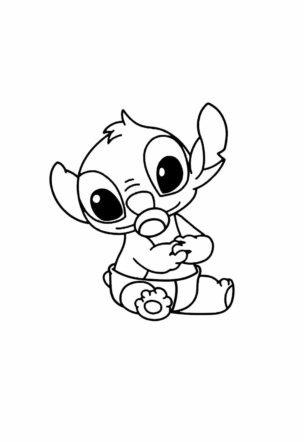 Desenho de Stitch Baby para colorir